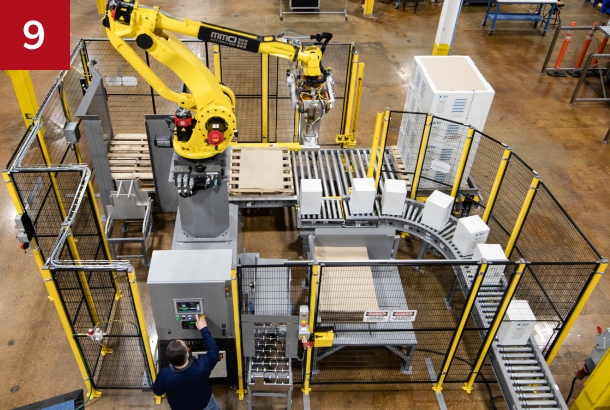 Safety Features included in MMCI's robotic palletizing cells