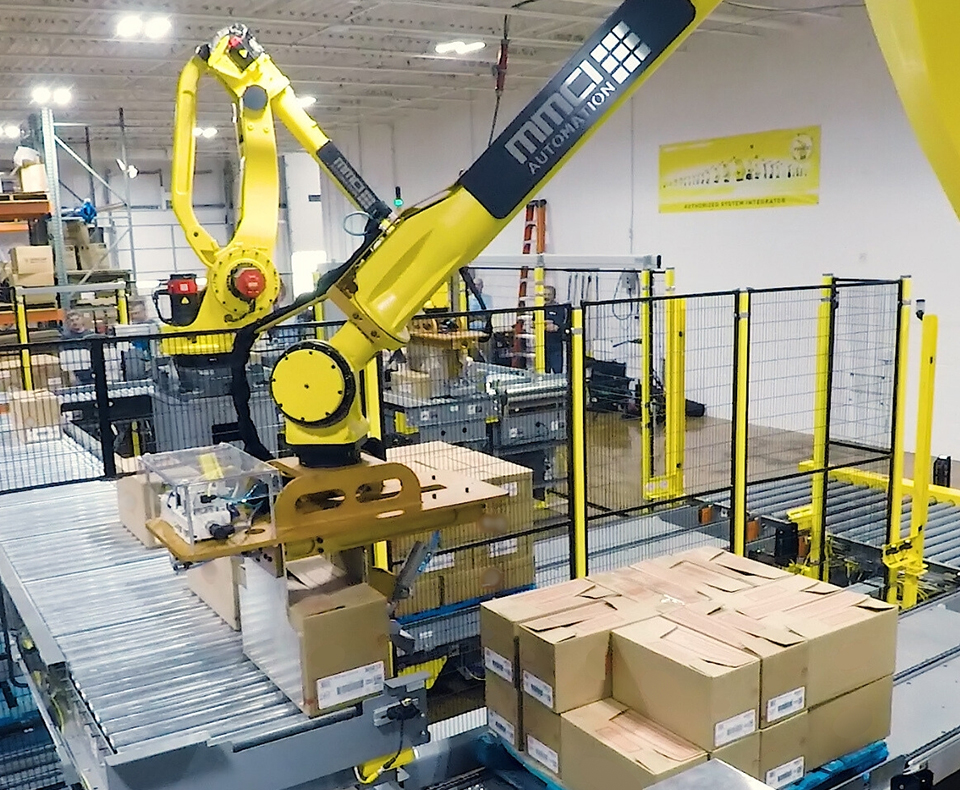 Robotic Case Palletizing with a Fanuc robotic palletizer