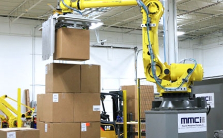 Paperboard Containers, robotic palletizer, robotic palletization, robotic palletizing system, robotic palletizers, robotic palletizing arm, palletizier, automatic palletizer, palletization